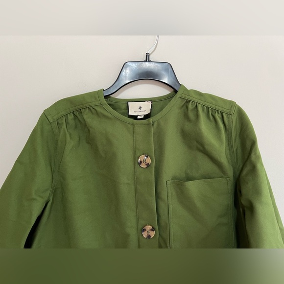 Tuckernuck Dark Green Blake Button Up Boxy Mini Dress, XS - Picture 10 of 10